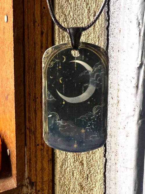 Men’s Crescent Moon Pendant Necklace